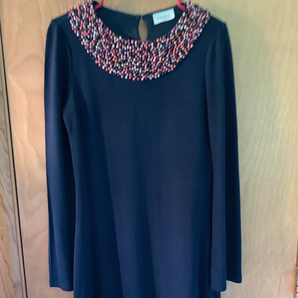 Moss Houston: SZ M, Navy Long Sleeve Dress
